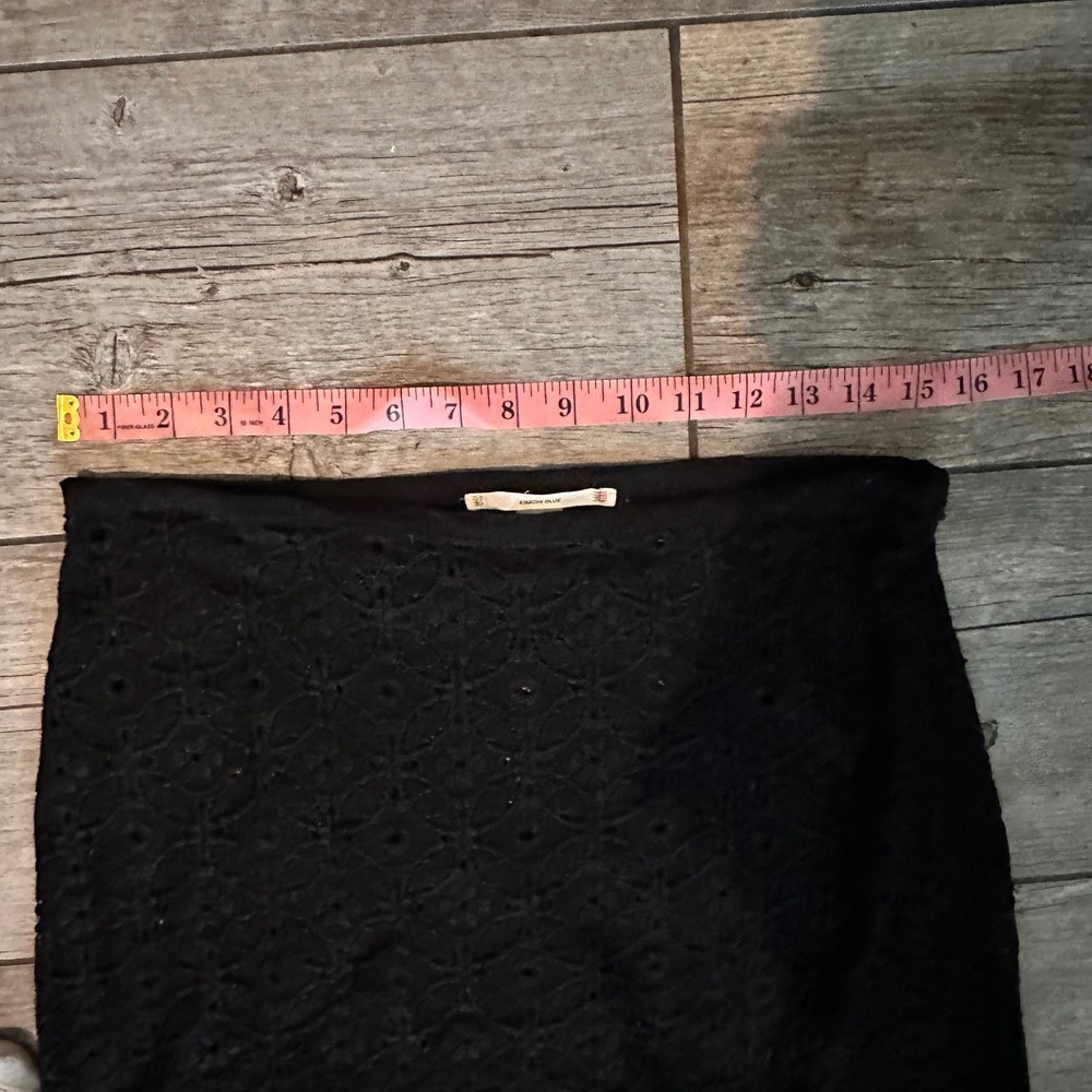 Kimchi Blue Black Lace Maxi Skirt Women's Medium Bohemian Festival Slit - Picture 4 of 6